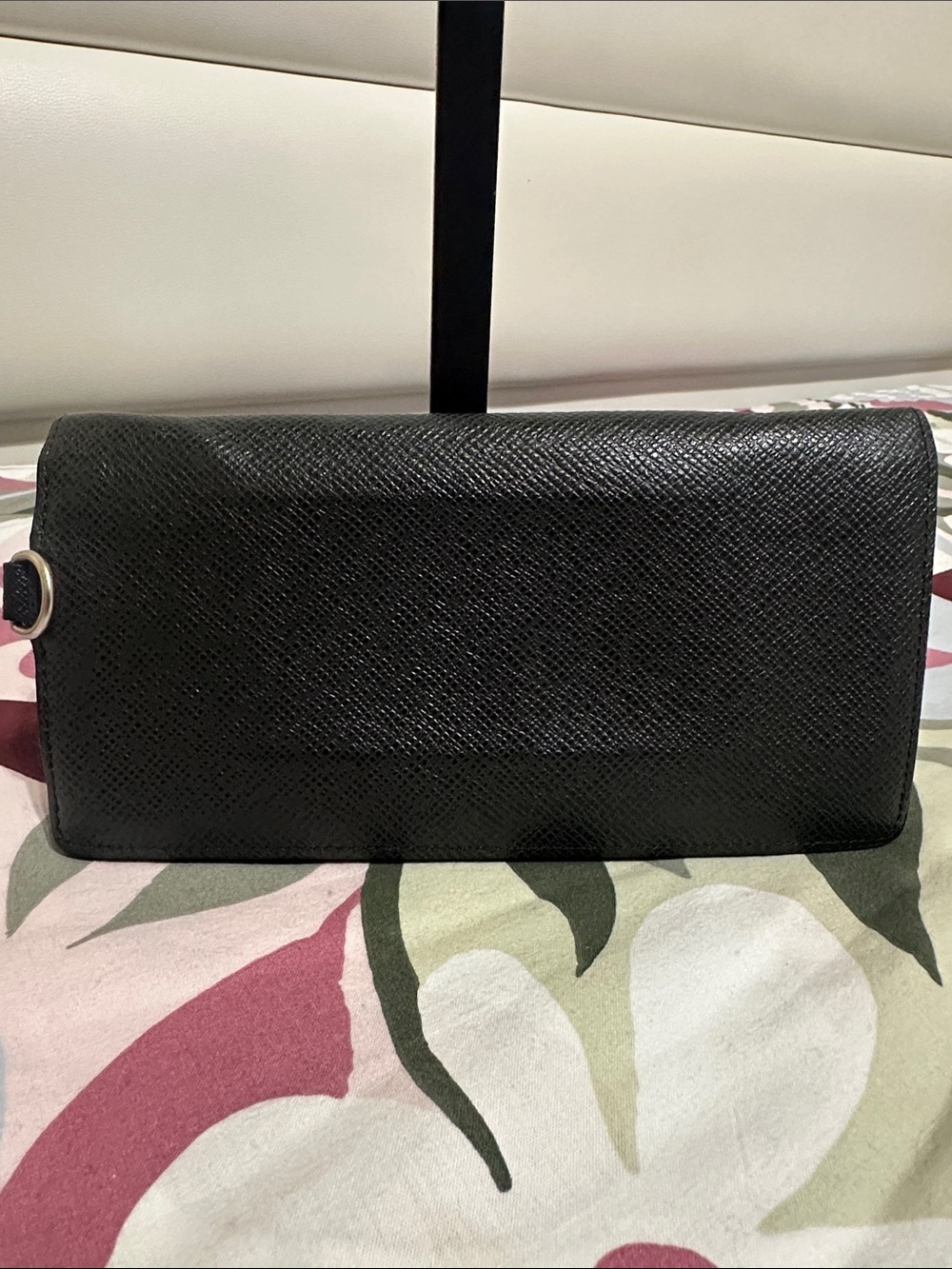 Louis Vuitton Dark Grey/ Almost Black Textured Taiga Leather Wallet - Picture 2 of 15